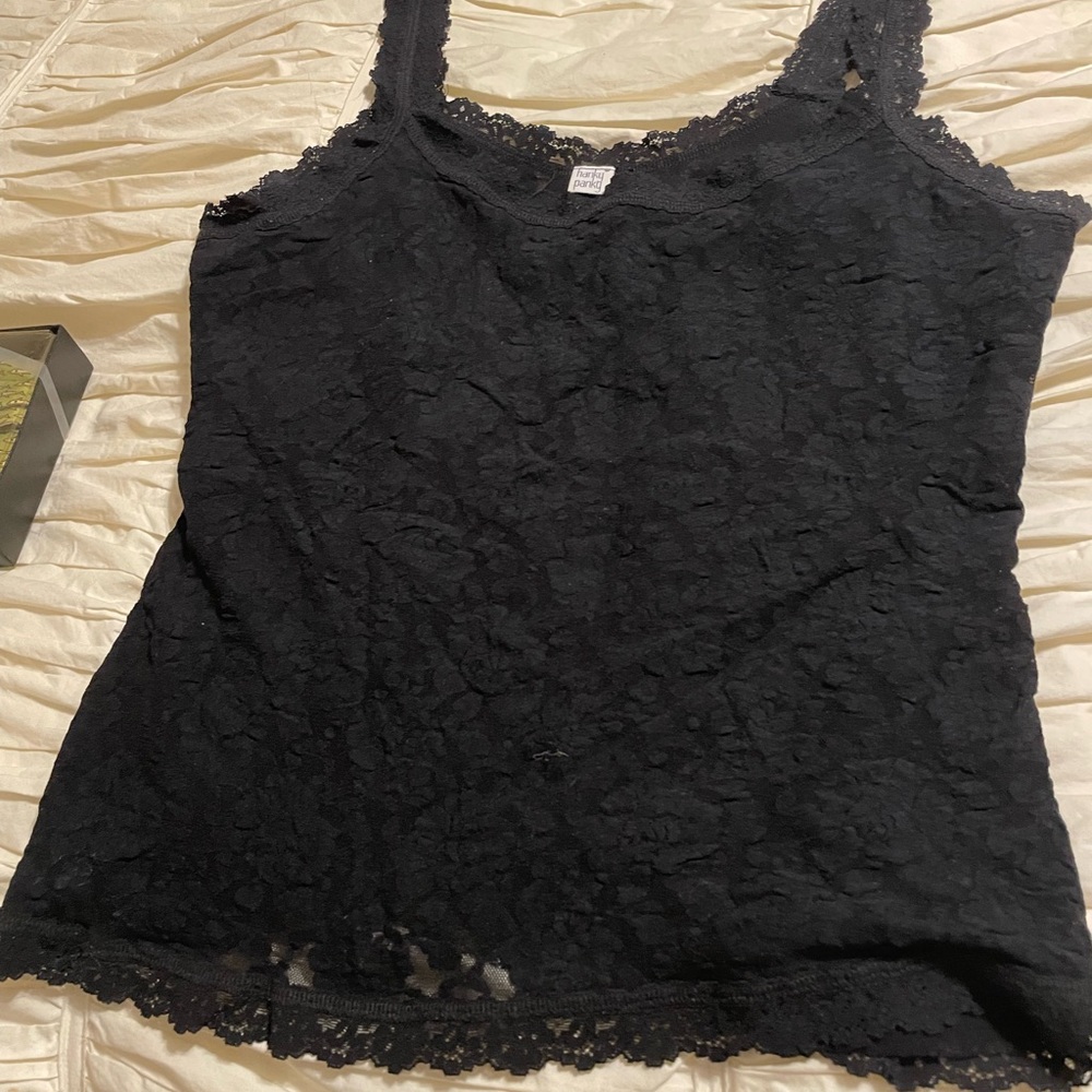 Black hanky panky unlined lace camisole